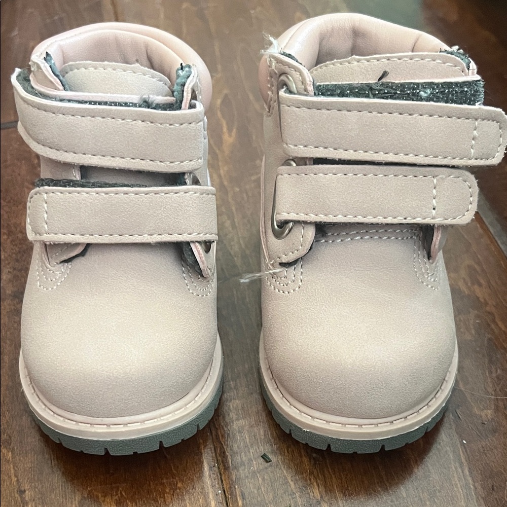 George Pink Kids Boots with Straps
